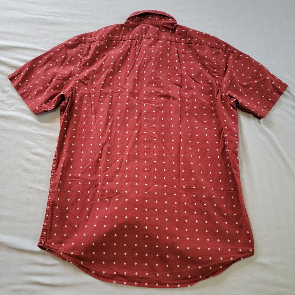 Pendleton Thomas Kay Geometric Short Sleeve Button Down Shirt Men's Size M Red - Picture 3 of 6